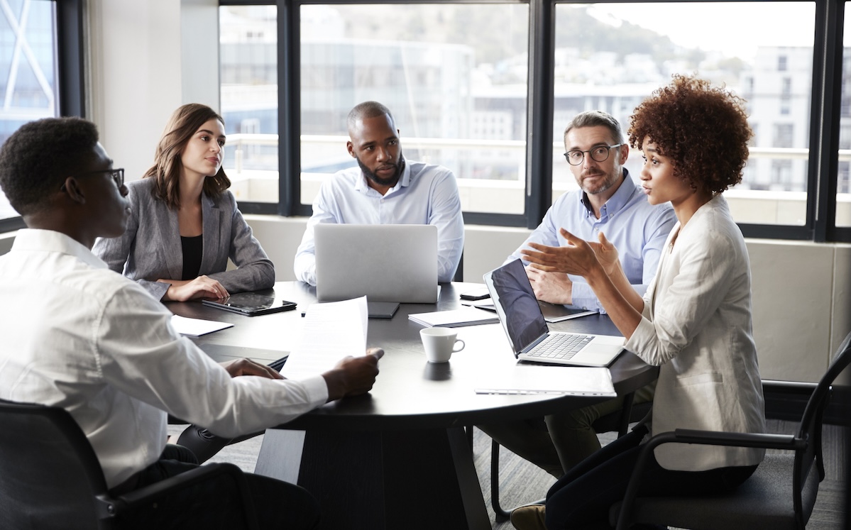 People meeting around a table